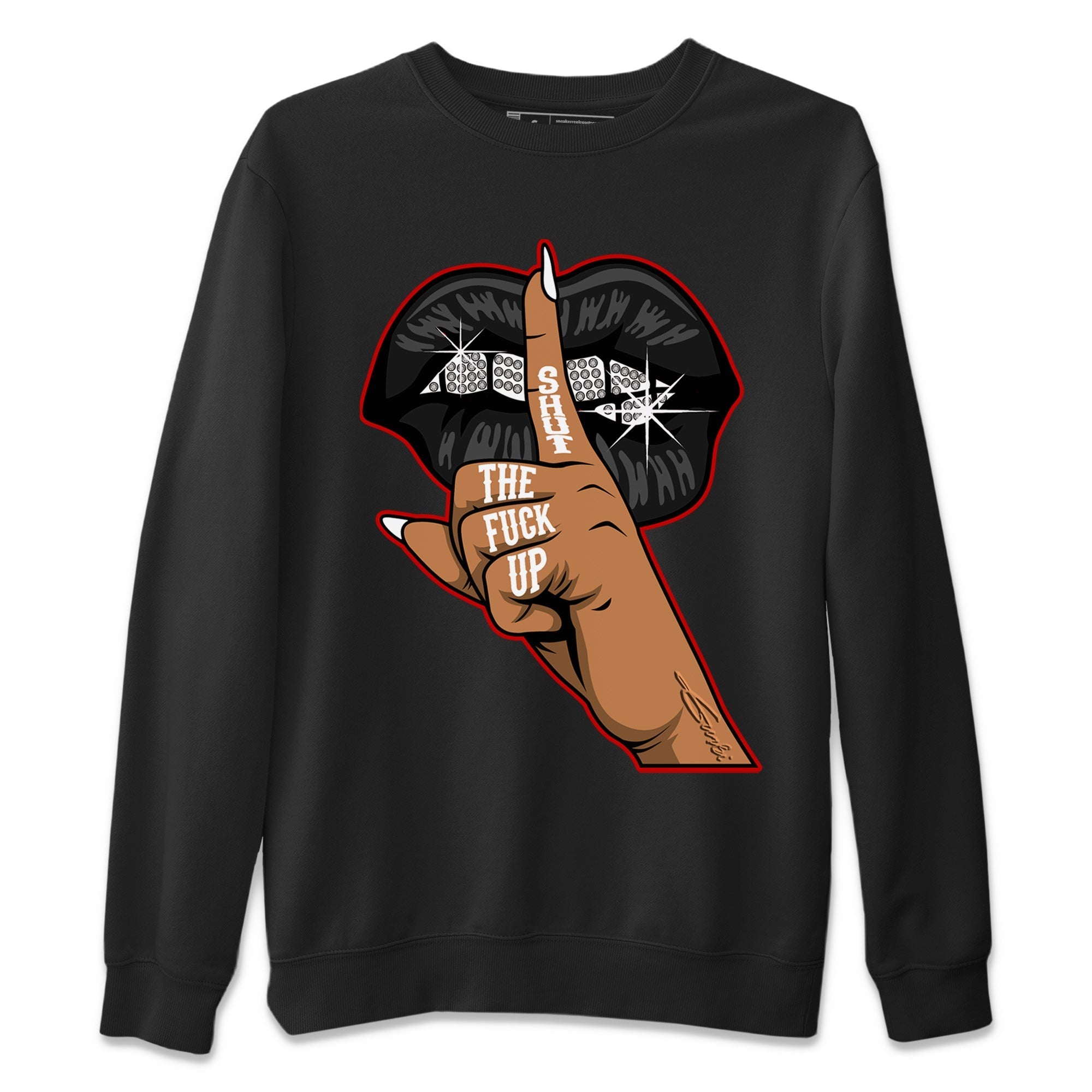 Lips Hand Unisex Sweater – Air Jordan 12 Playoffs, Sneakers Matching Sweater