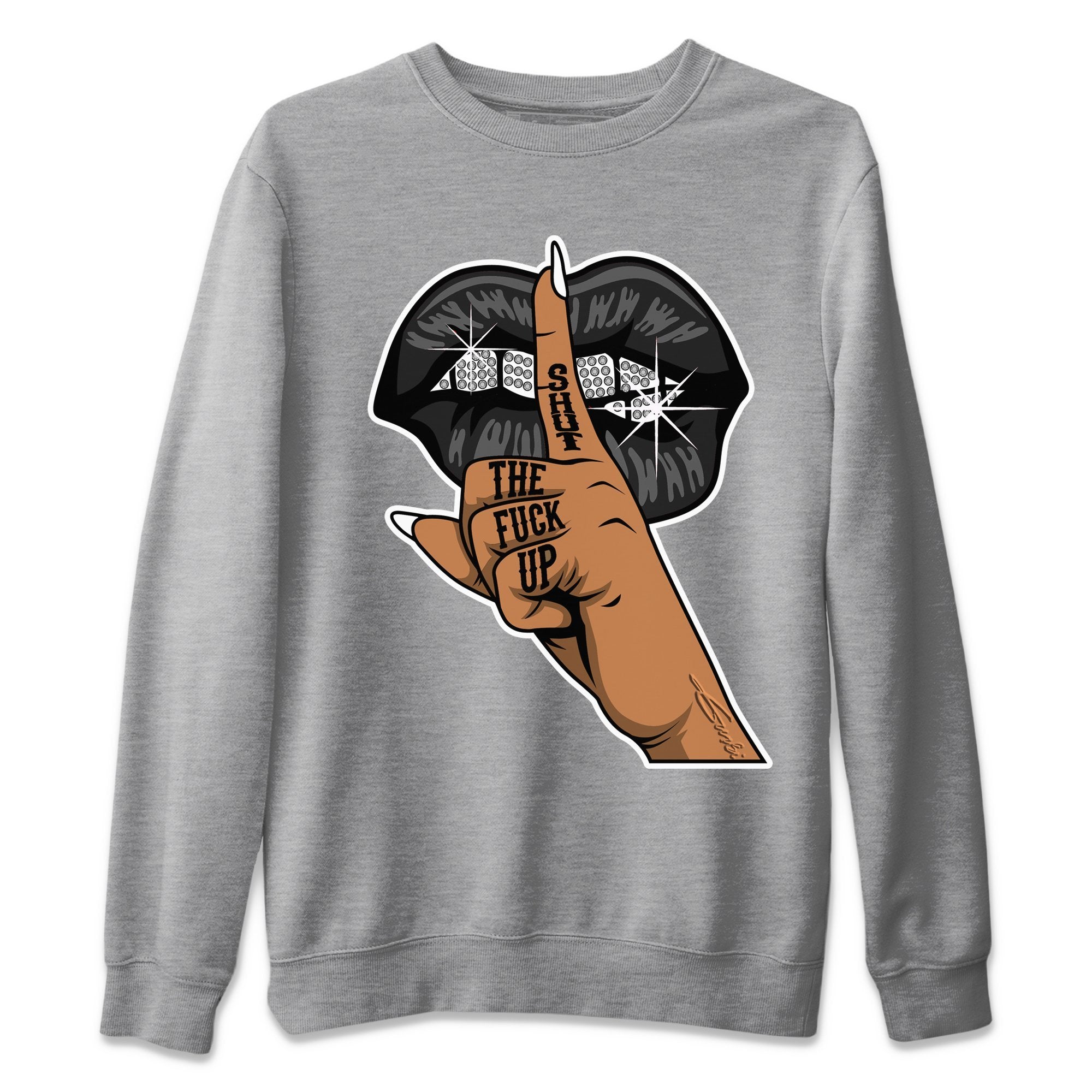 Lips Hand Unisex Sweater – Air Jordan 12 Royalty, Sneakers Matching Sweater