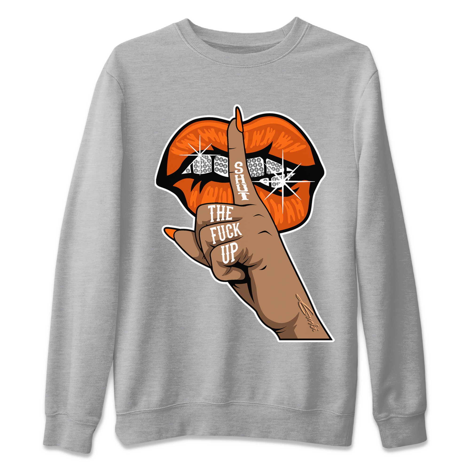 Lips Hand Unisex Sweater – Air Jordan 1 Starfish, Sneakers Matching Sweater