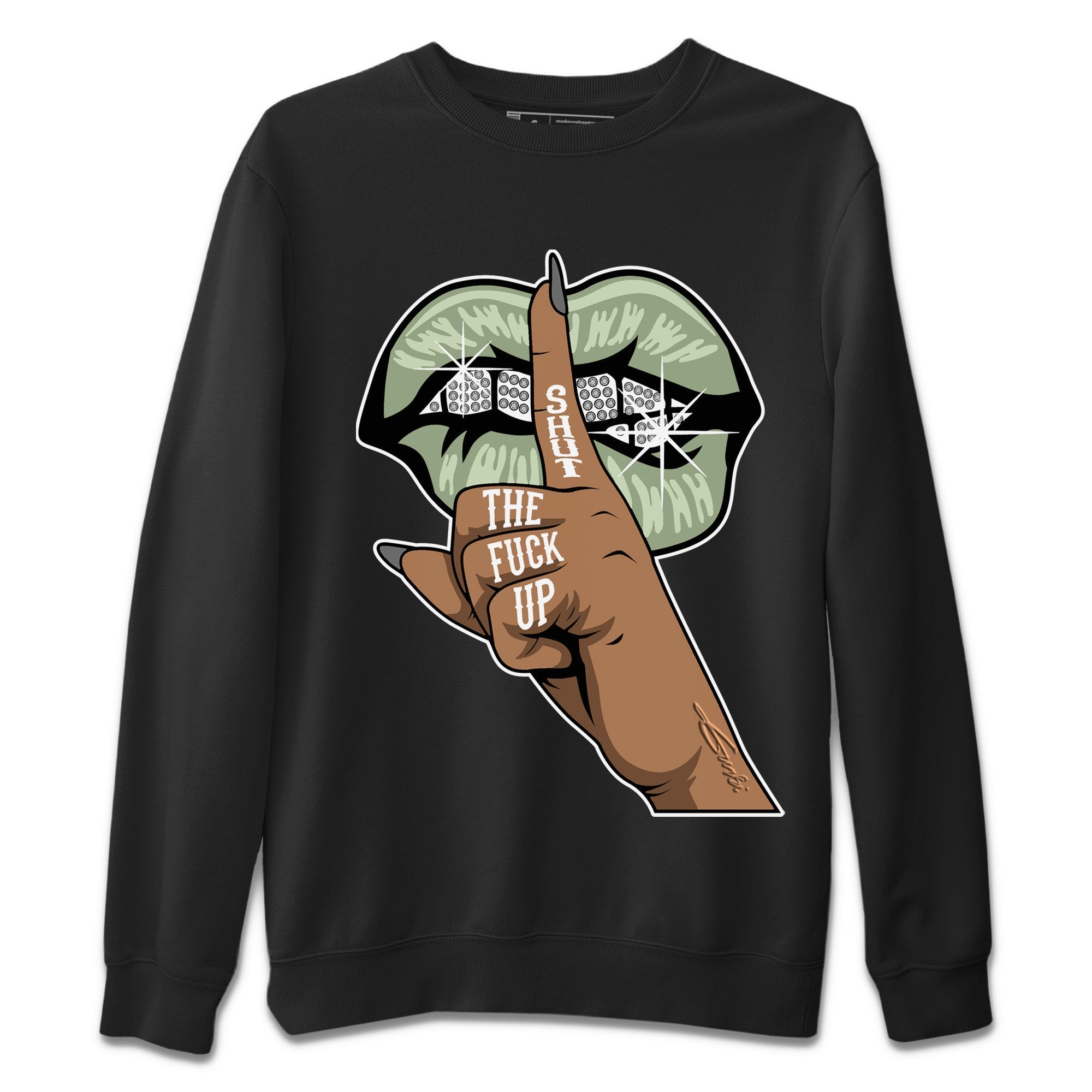 Lips Hand Unisex Sweater – Air Jordan 4 Seafoam, Sneakers Matching Sweater