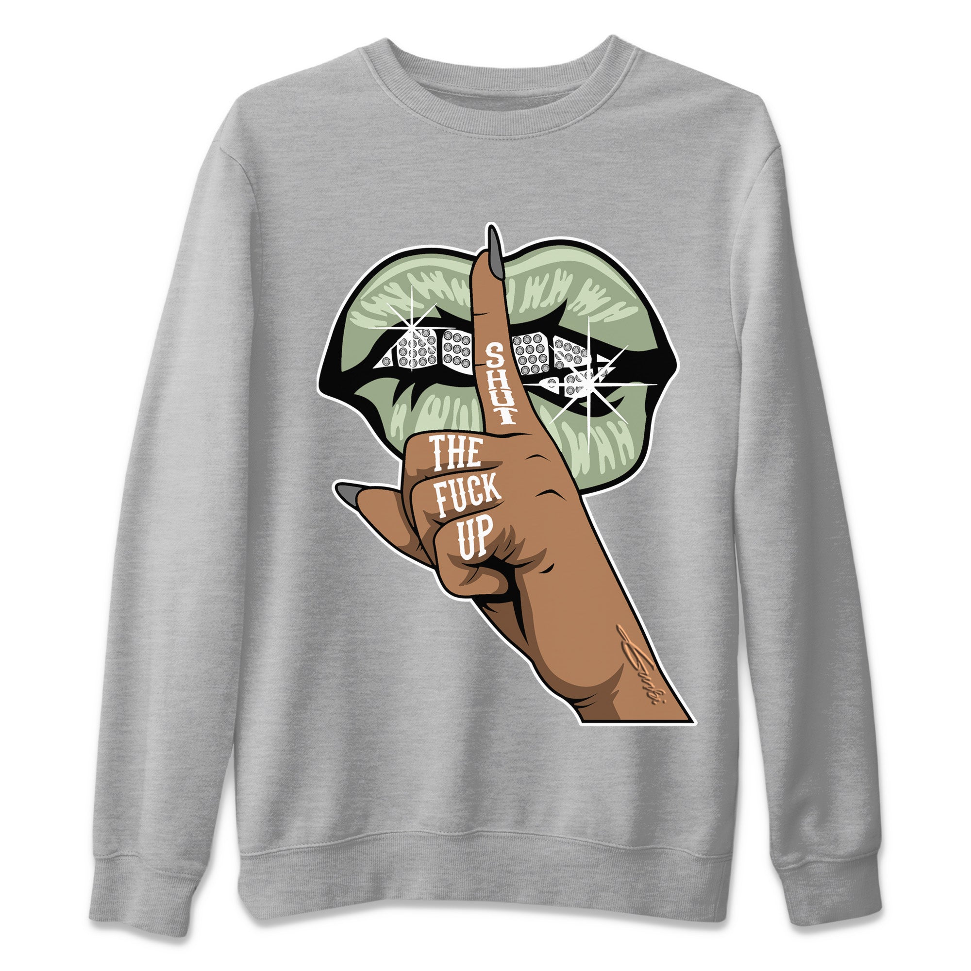 Lips Hand Unisex Sweater – Air Jordan 4 Seafoam, Sneakers Matching Sweater
