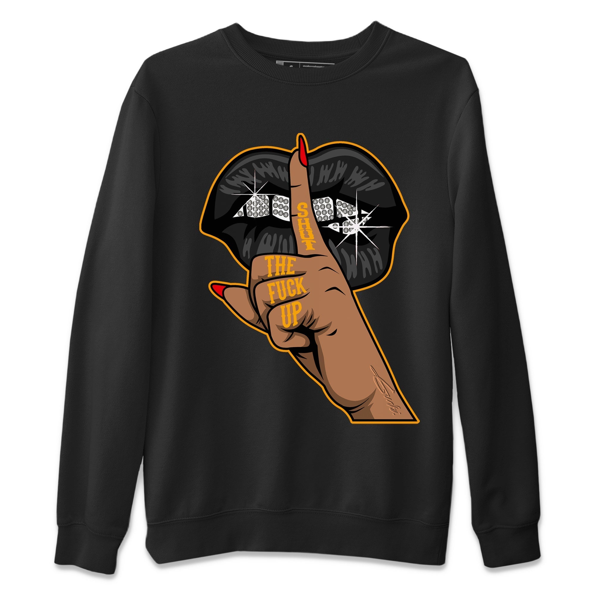 Lips Hand Unisex Sweater – Air Jordan 7 Citrus, Sneakers Matching Sweater