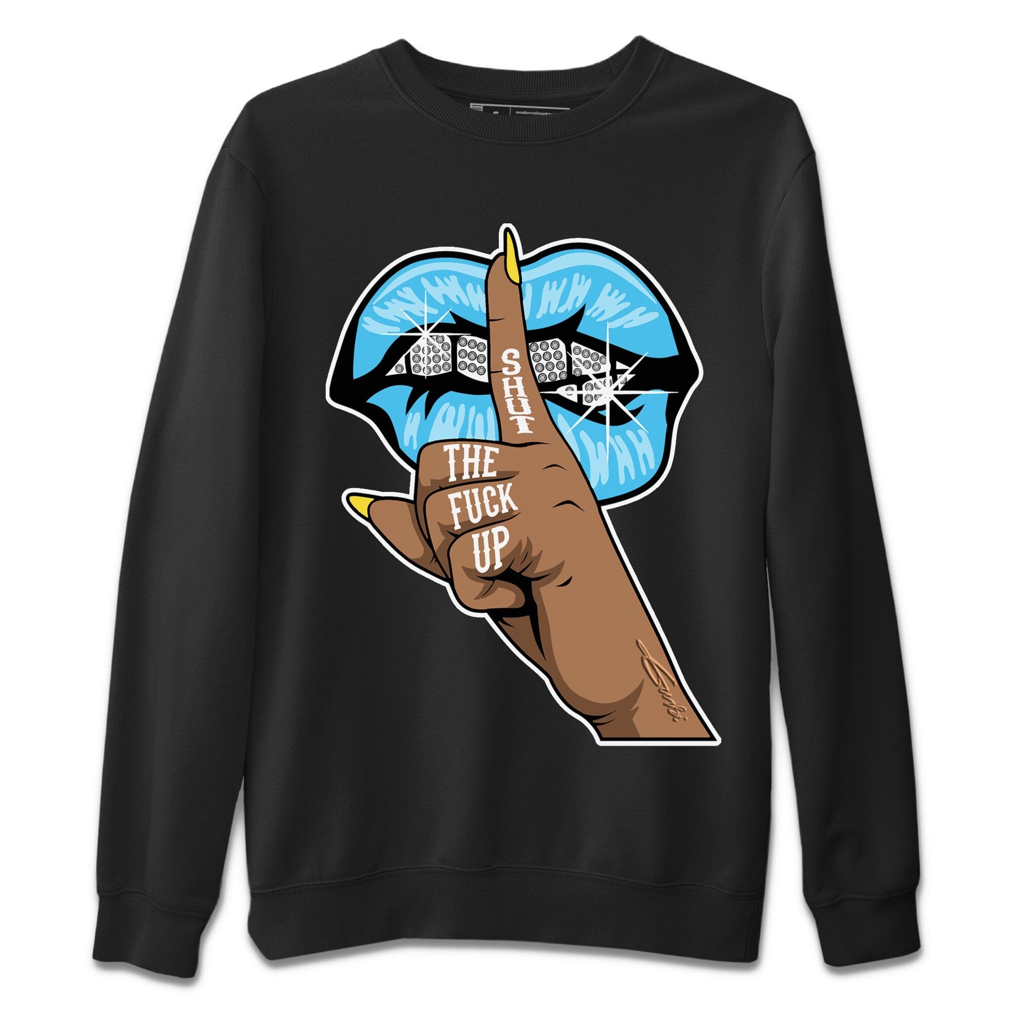 Lips Hand Unisex Sweater – Dunk Blue Chill, Sneakers Matching Sweater