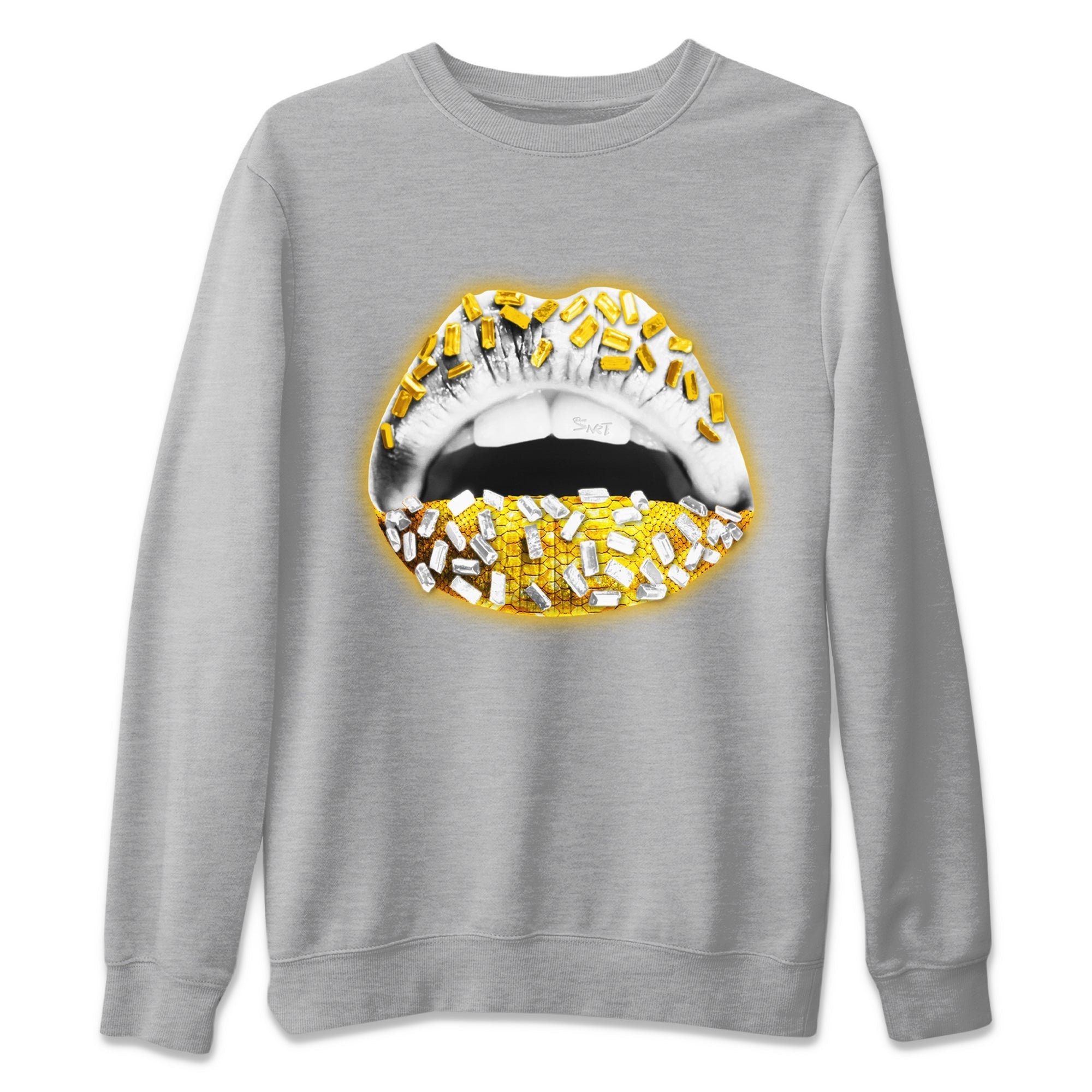 Lips Jewel Unisex Sweater – Air Jordan 11 Yellow Python, Sneakers Matching Sweater