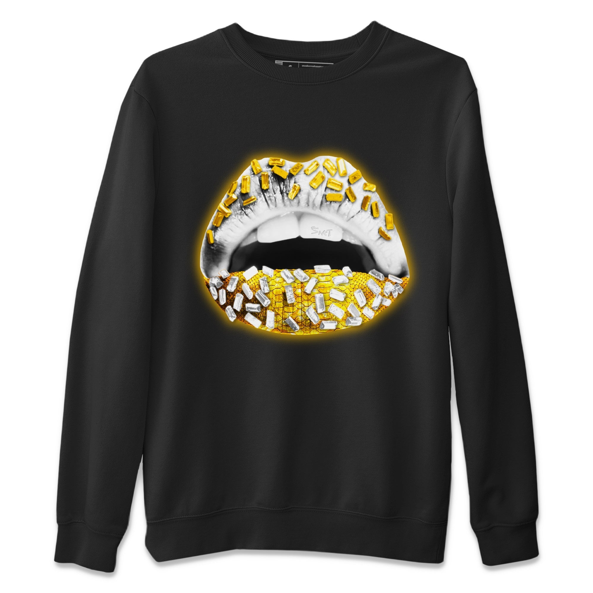 Lips Jewel Unisex Sweater – Air Jordan 11 Yellow Python, Sneakers Matching Sweater