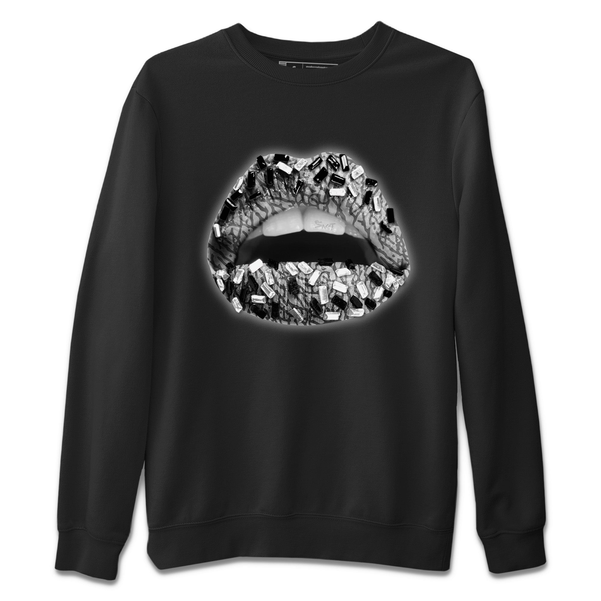 Lips Jewel Unisex Sweater – Air Jordan 1 White Cement, Sneakers Matching Sweater