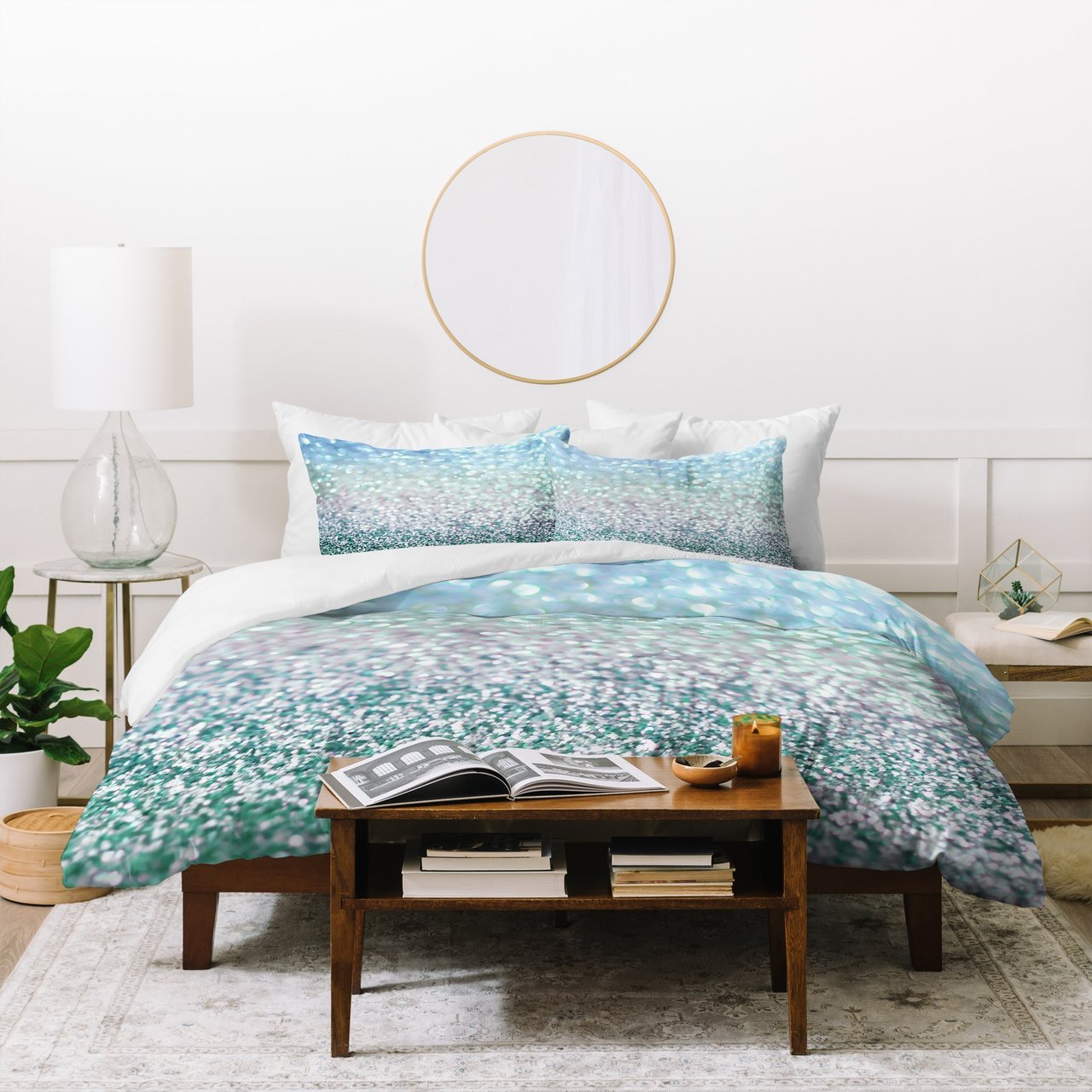 Lisa Argyropoulos Blue Mist Snowfall Duvet Cover Bedding Set