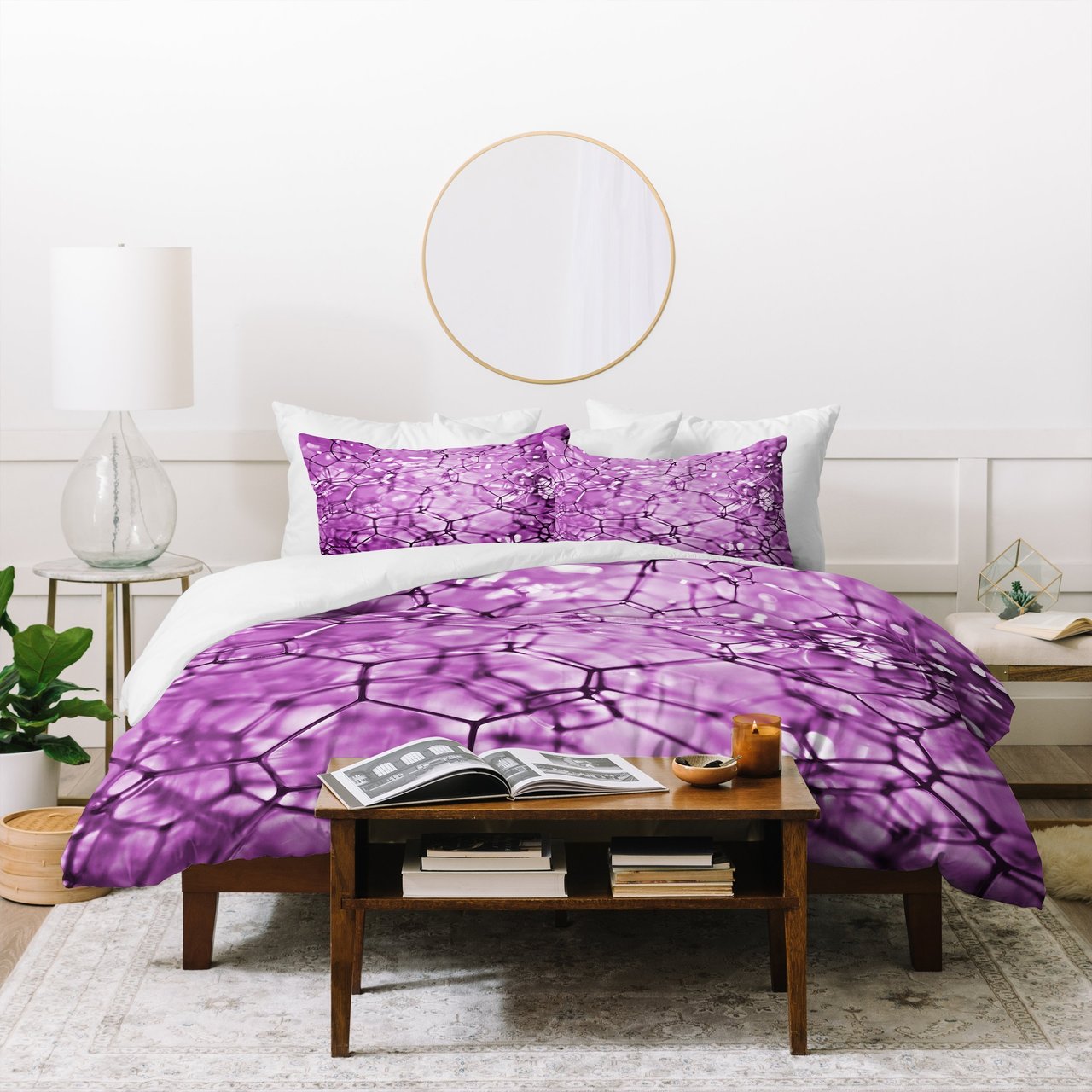 Lisa Argyropoulos Connections In Purple Duvet Cover Bedding Set