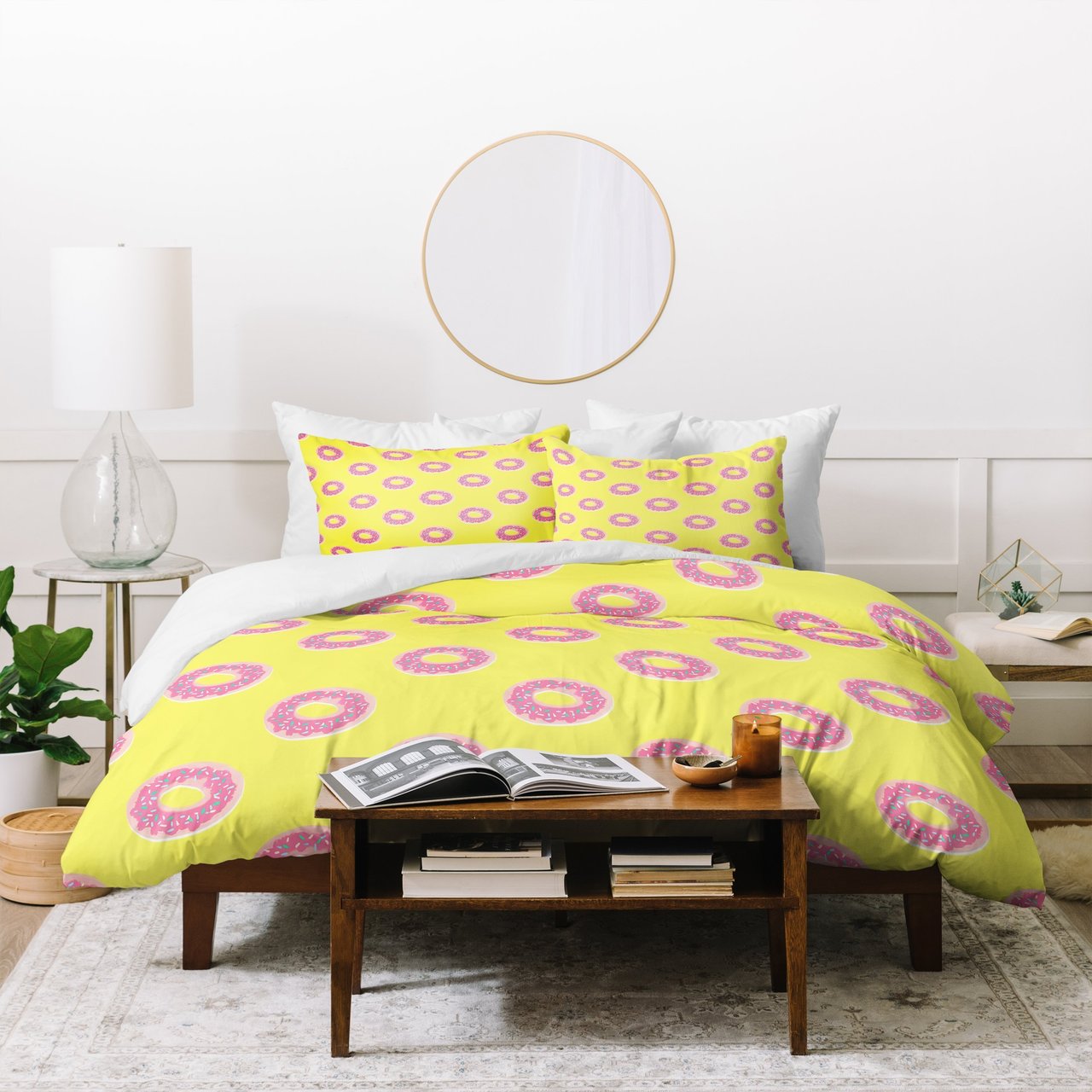 Lisa Argyropoulos Donuts On The Sunny Side Duvet Cover Bedding Set