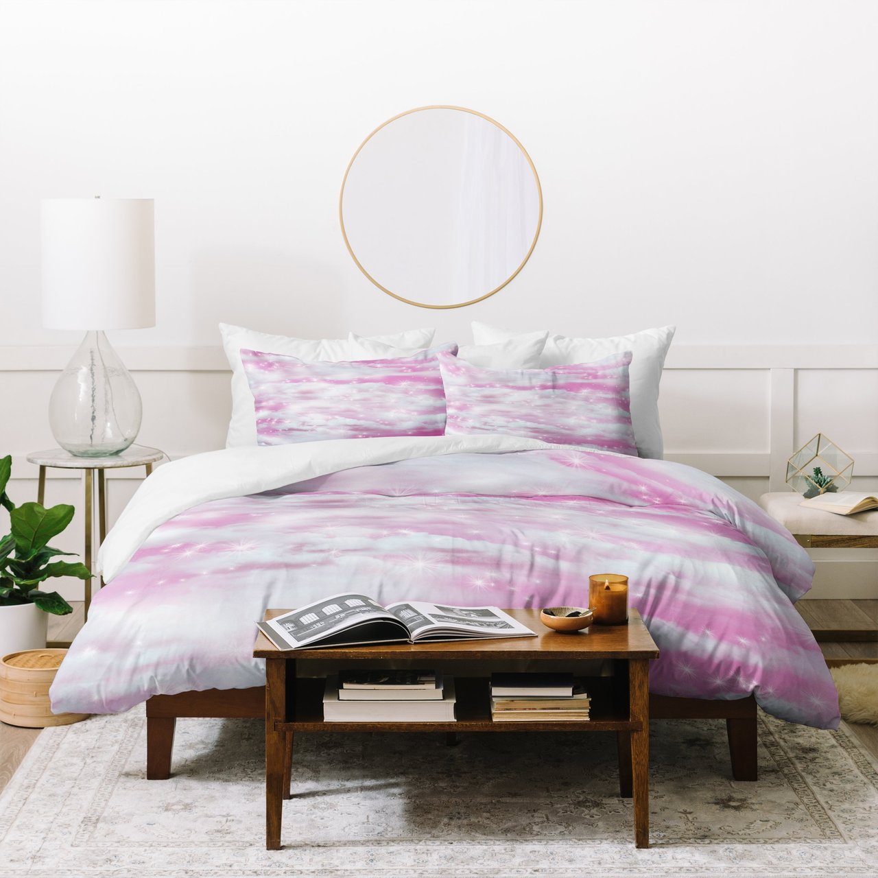 Lisa Argyropoulos Dream Big In Pink Duvet Cover Bedding Set
