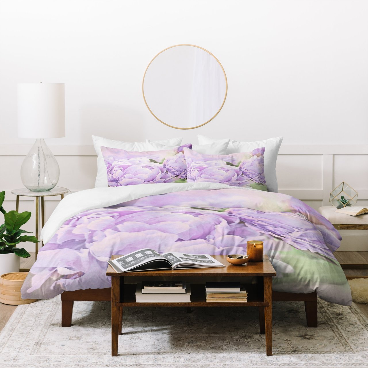 Lisa Argyropoulos Lavender Peonies Duvet Cover Bedding Set