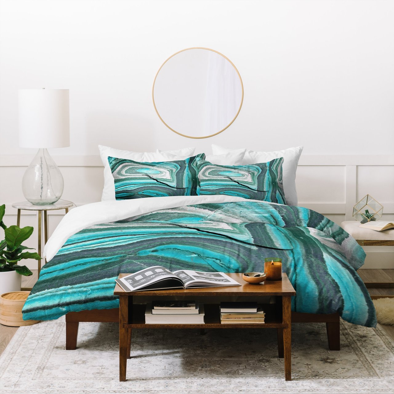 Lisa Argyropoulos Stony Aqua Blue Duvet Cover Bedding Set
