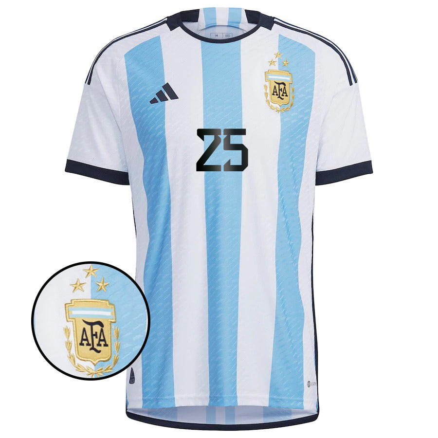 Lisandro Martínez 25 Argentina Men Home World Cup Patch Fan Version Player Version Soccer Jersey Lisandro Martínez 25 Argentina Men Home World Cup Patch Fan Version Player Version Soccer Jersey