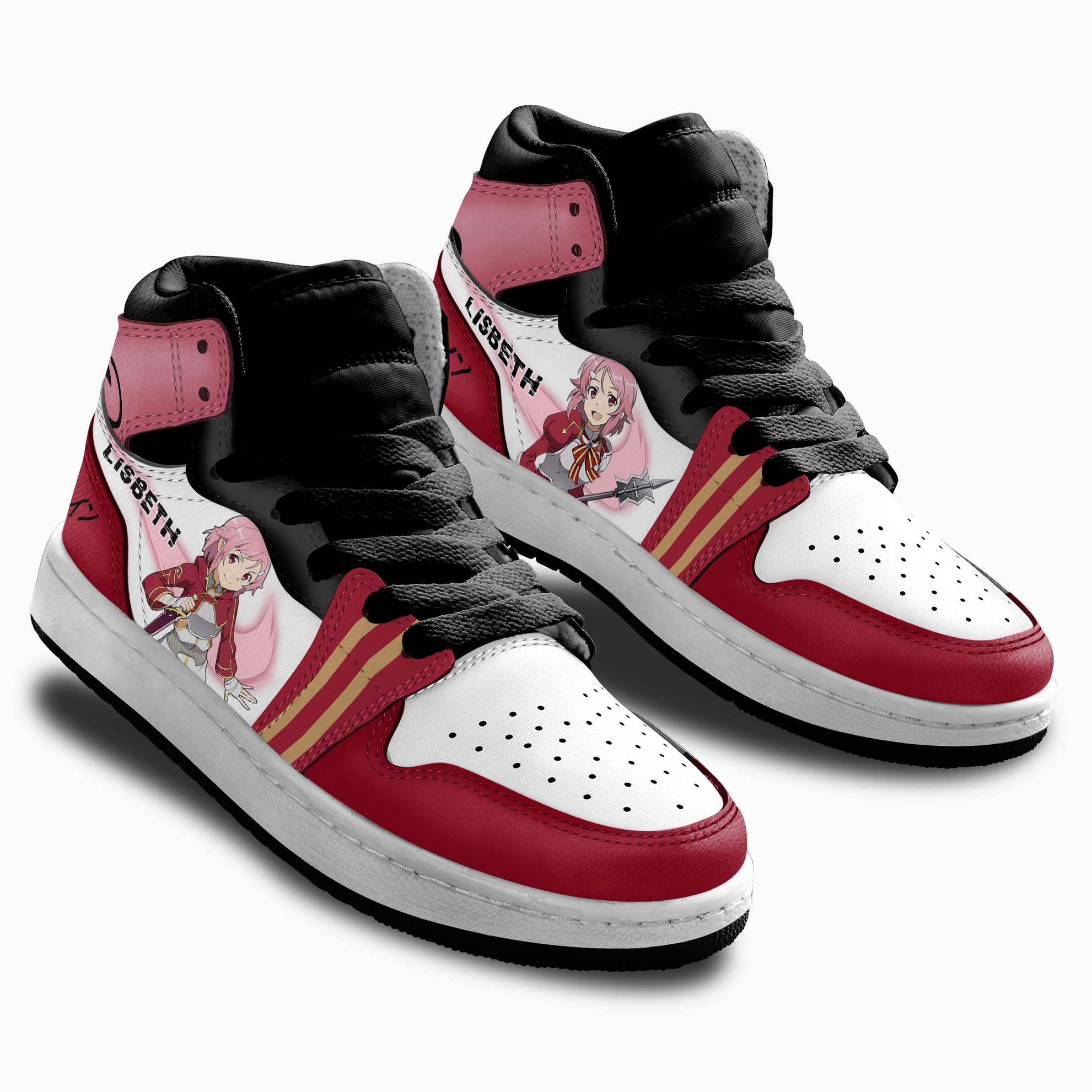 Lisbeth Kids Sneakers Custom Sword Art Online Anime Shoes For Kids