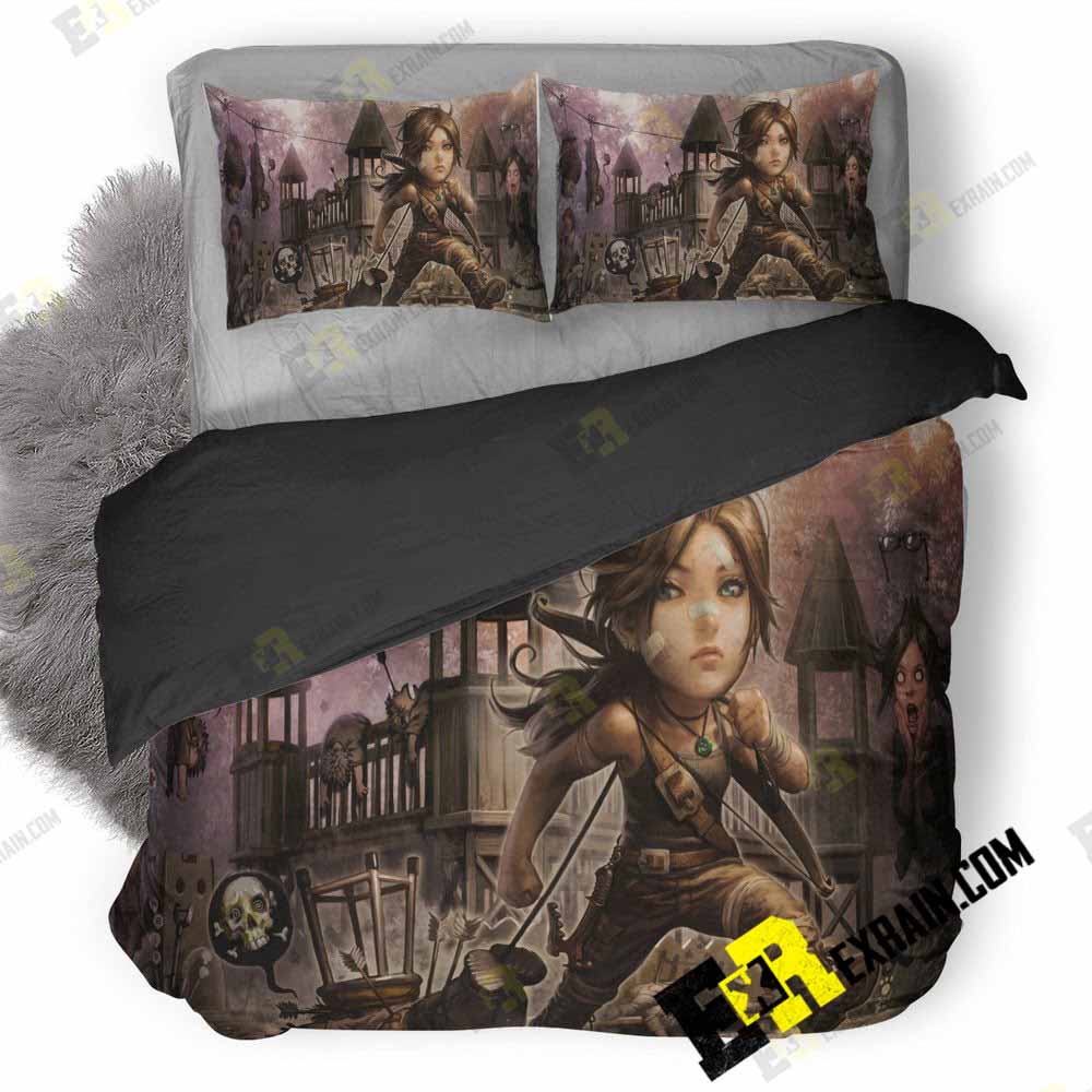 Little Lara Croft Dt 3D Customized Duvet Cover Bedding Set