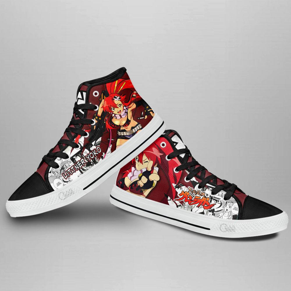 Littner Yoko High Top Shoes Custom Manga Anime Tengen Toppa Gurren Lagann Sneakers