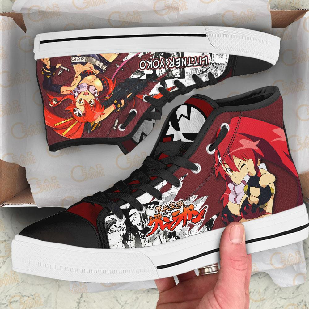 Littner Yoko High Top Shoes Custom Manga Anime Tengen Toppa Gurren Lagann Sneakers