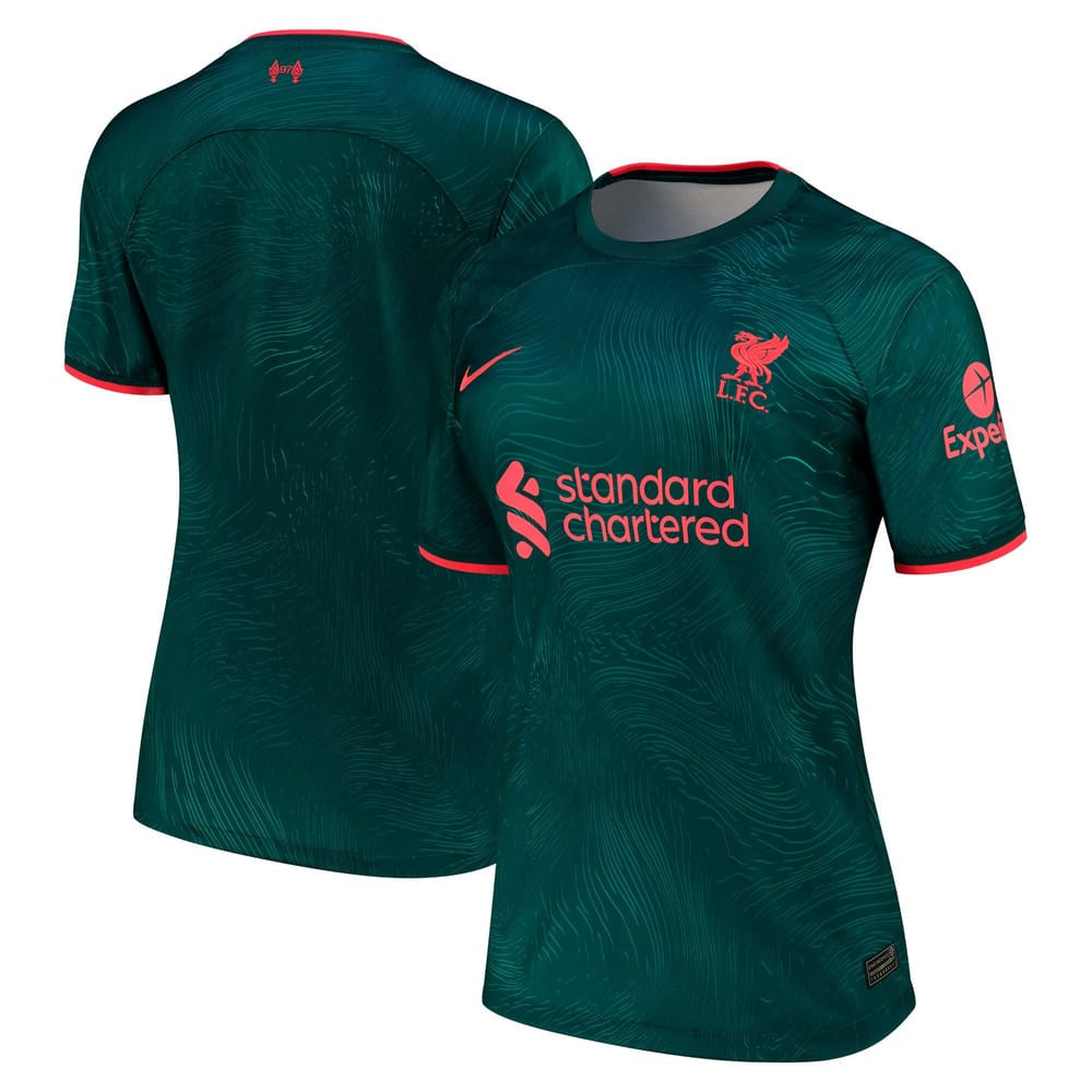 Liverpool 2022-23 Third Women Soccer Jersey – Teal