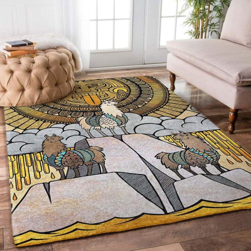Llamas Rectangle Rug