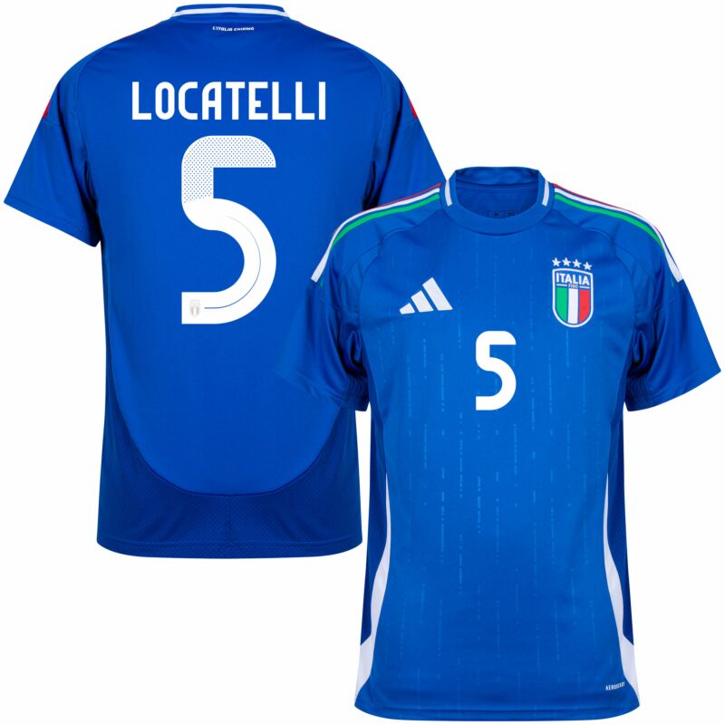 Locatelli Men's Italy 2024 Stadium Home Soccer Jersey