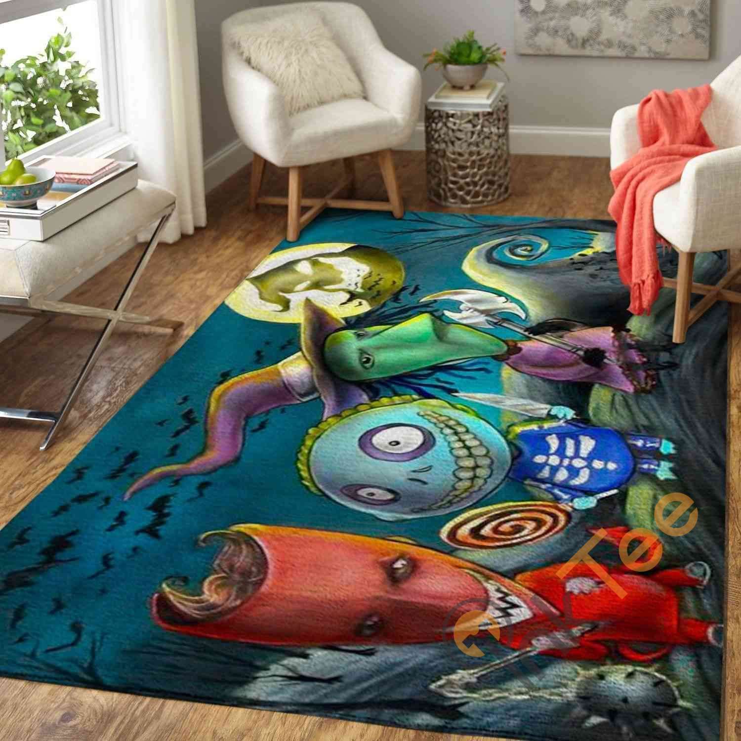 Lock Shock Barrel Oogie’s Boys The Nightmare Before Christmas Halloween Area Rectangle Rug