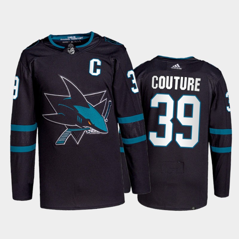 Logan Couture San Jose Sharks Pro Jersey 2021-22 Black #39 Alternate Uniform