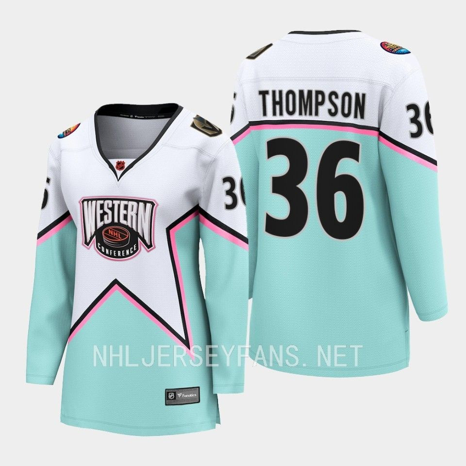 Logan Thompson 36 Vegas Golden Knights 2023 All-Star Game Stitched Jersey White Equipment