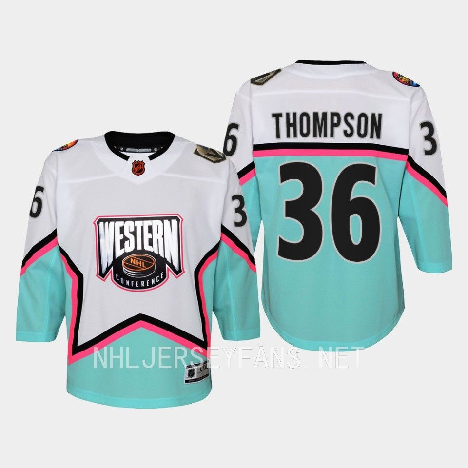 Logan Thompson 36 Vegas Golden Knights 2023 All-Star Western Conference Stitched Jersey White