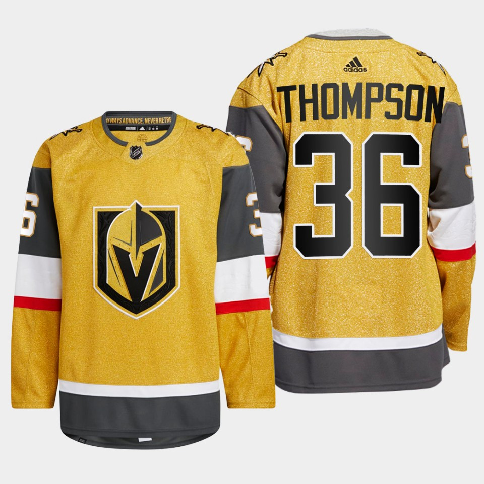 Logan Thompson 36 Vegas Golden Knights Gold Stitched Jersey 2022-23 Home