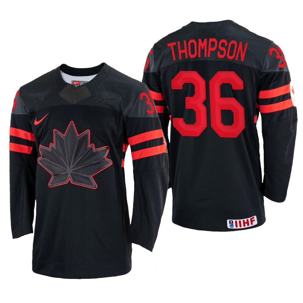 Logan Thompson Canada Black Jersey 2022 IIHF World Championship