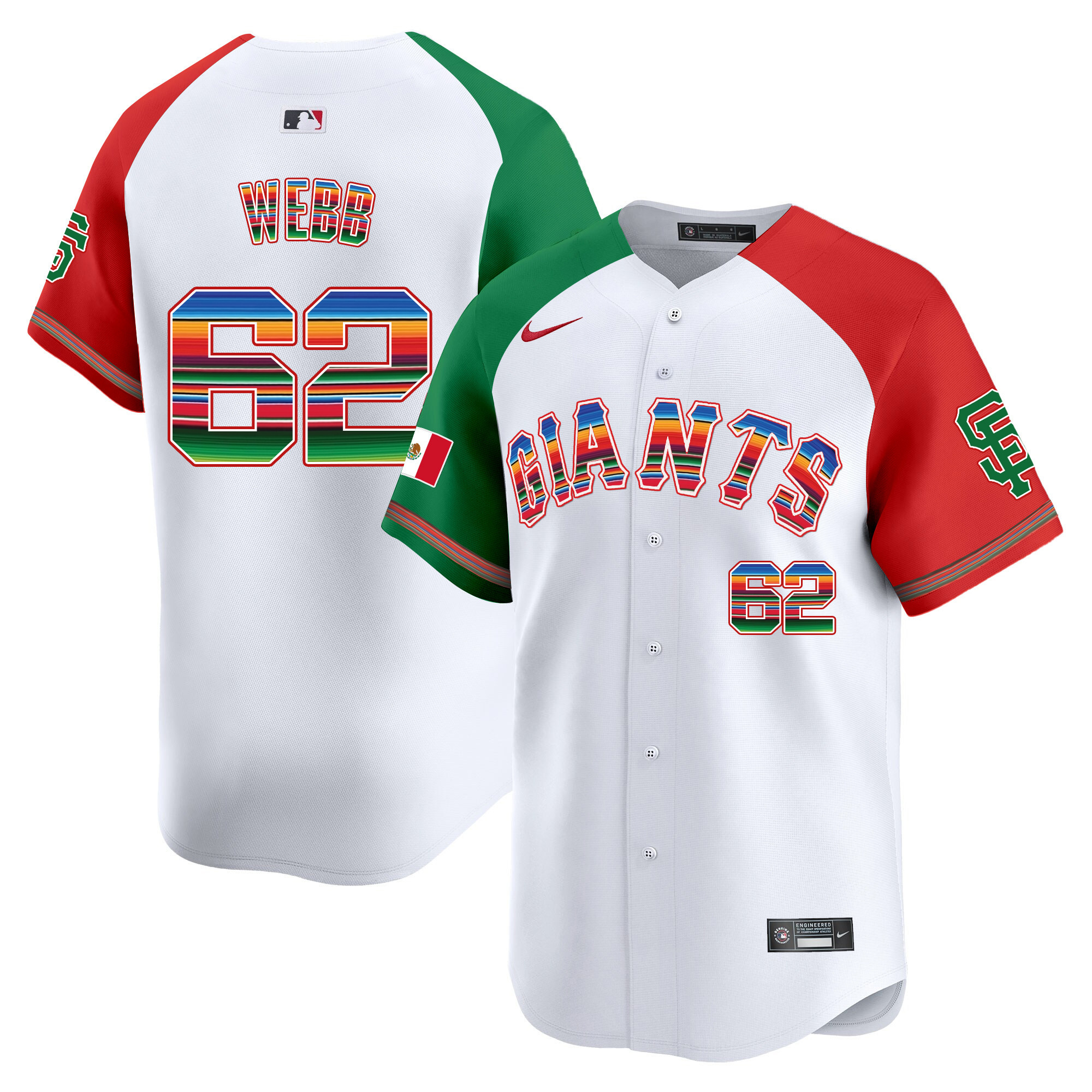 Logan Webb Men's San Francisco Giants Mexico Vapor Premier Limited Alternate Jersey - All Stitched