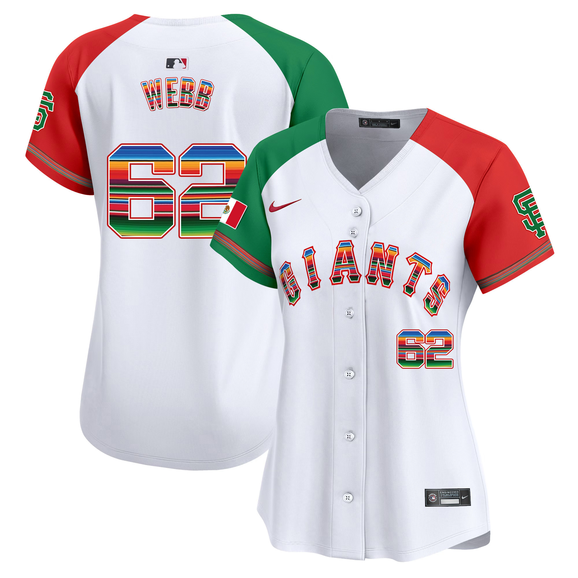 Logan Webb Women's San Francisco Giants Mexico Vapor Premier Limited Alternate Jersey - All Stitched