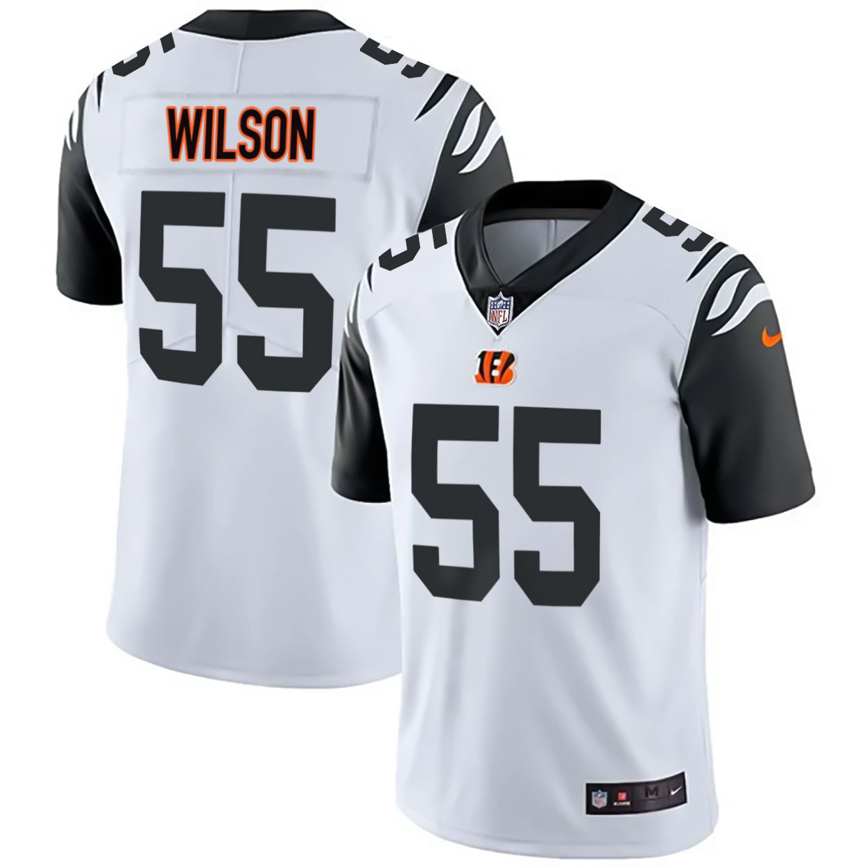 Logan Wilson Men's Cincinnati Bengals White Gold & Black Gold Color Rush Jersey - All Stitched 