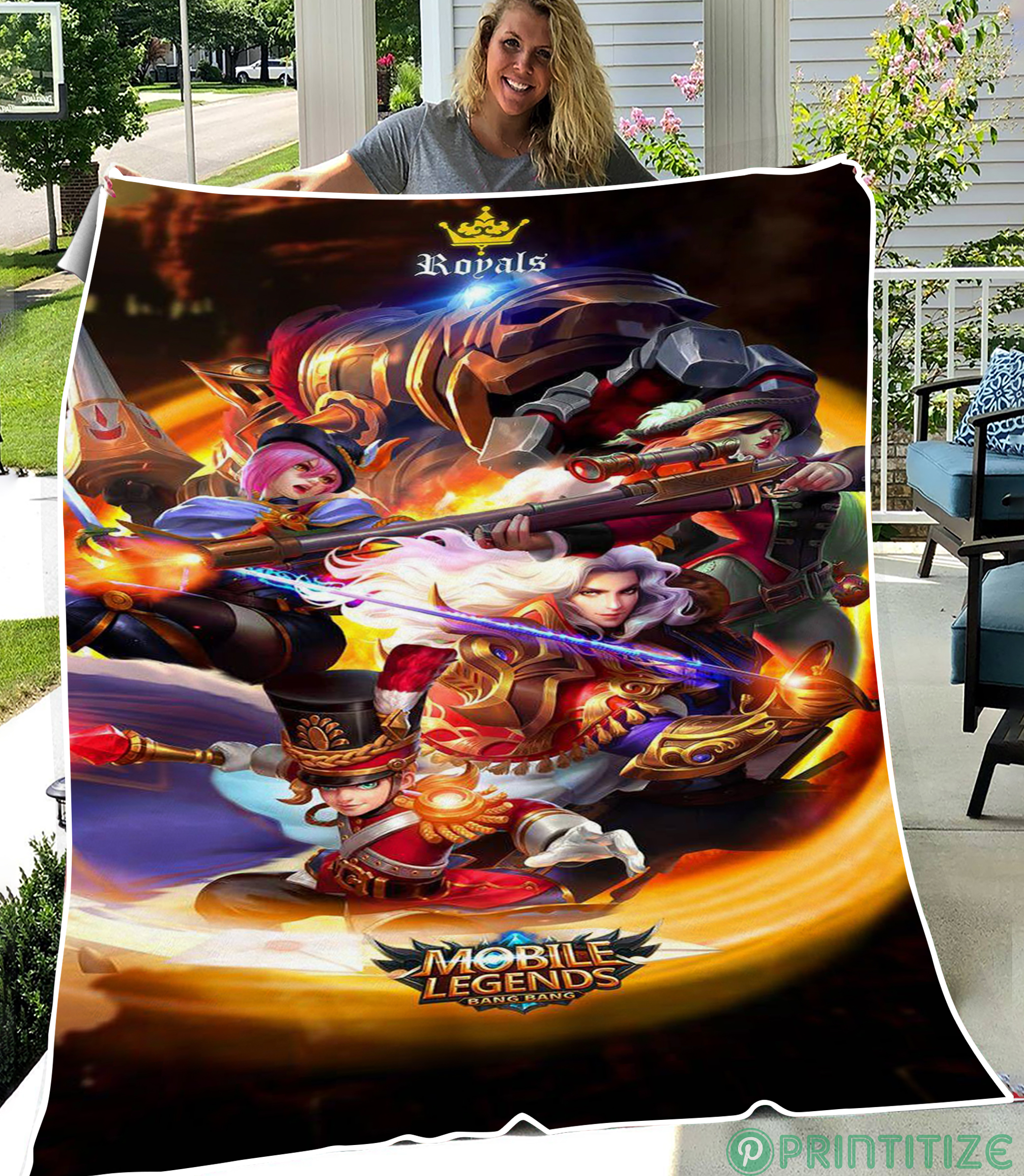 Logo Hero Mobile Legend Fleece Blanket