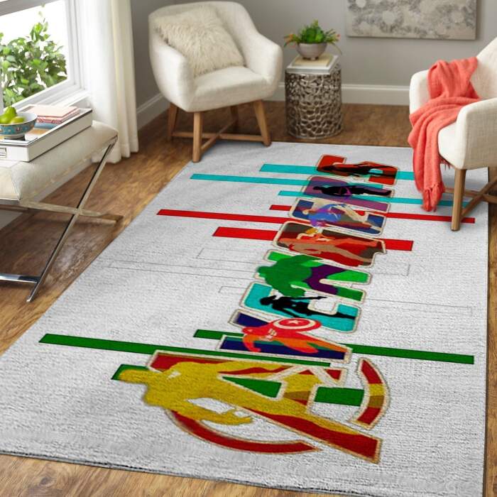 Logo The Avengers Rectangle Rug – Custom Size And Printing