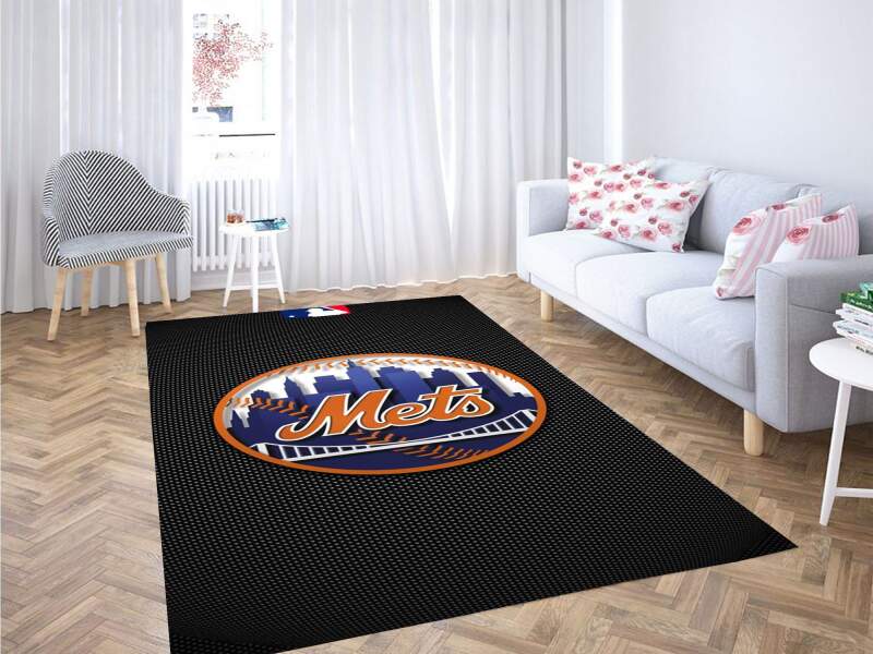 Logos And Uniforms The New York Mets Carpet Rectangle Rug