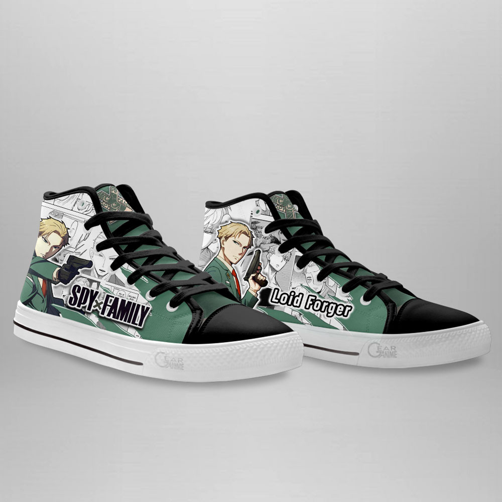 Loid Forger High Top Shoes Spy x Family Custom Anime Sneakers Mix Manga