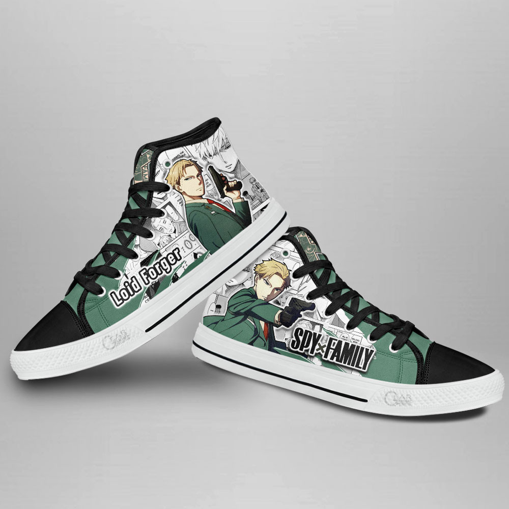 Loid Forger High Top Shoes Spy x Family Custom Anime Sneakers Mix Manga