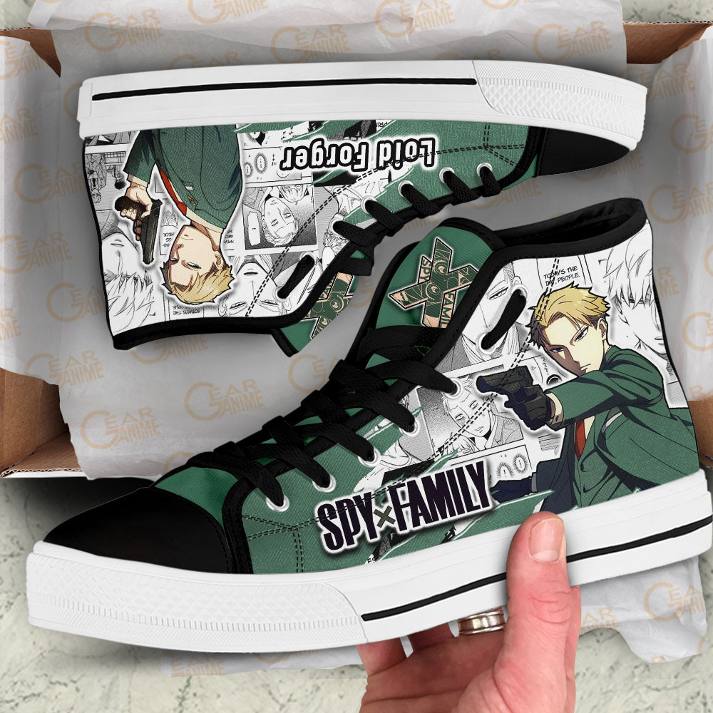 Loid Forger High Top Shoes Spy x Family Custom Anime Sneakers Mix Manga