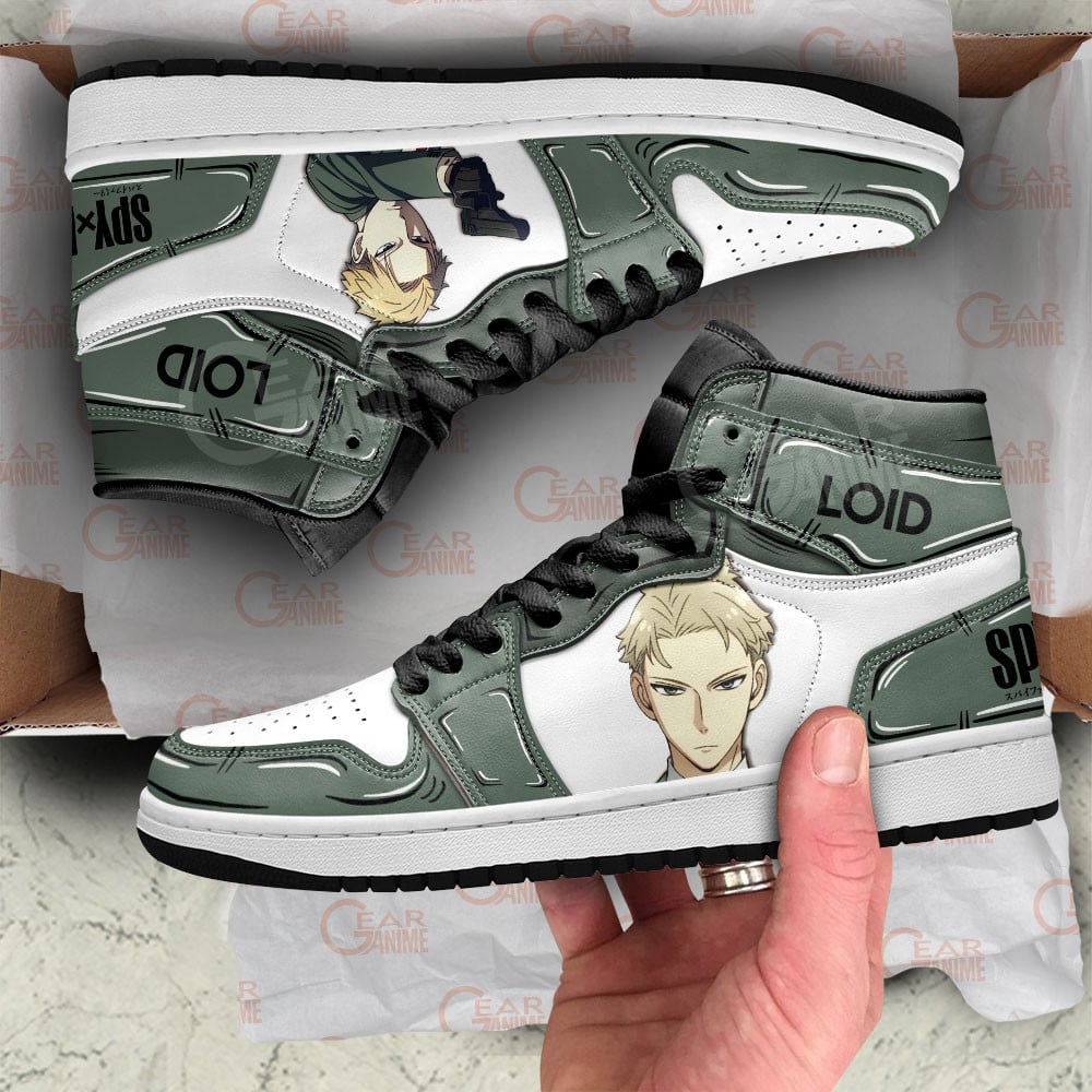 Loid Forger JD1s Sneakers Spy x Family Anime Shoes, Air Jordan Hightop