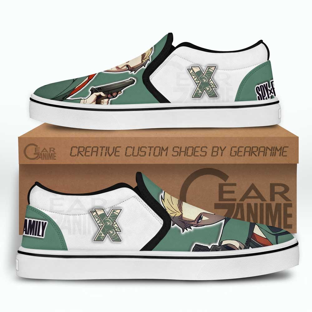 Loid Forger Slip-On Shoes Canvas Spy x Family Custom Anime Shoes Otaku Gift Ideas