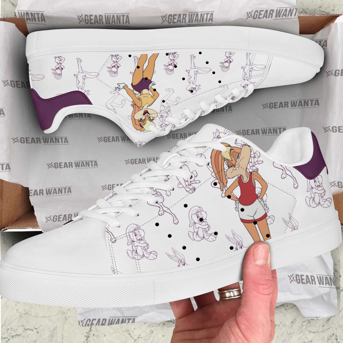 Lola Bunny Skate Shoes Custom Looney Tunes Cartoon Sneakers