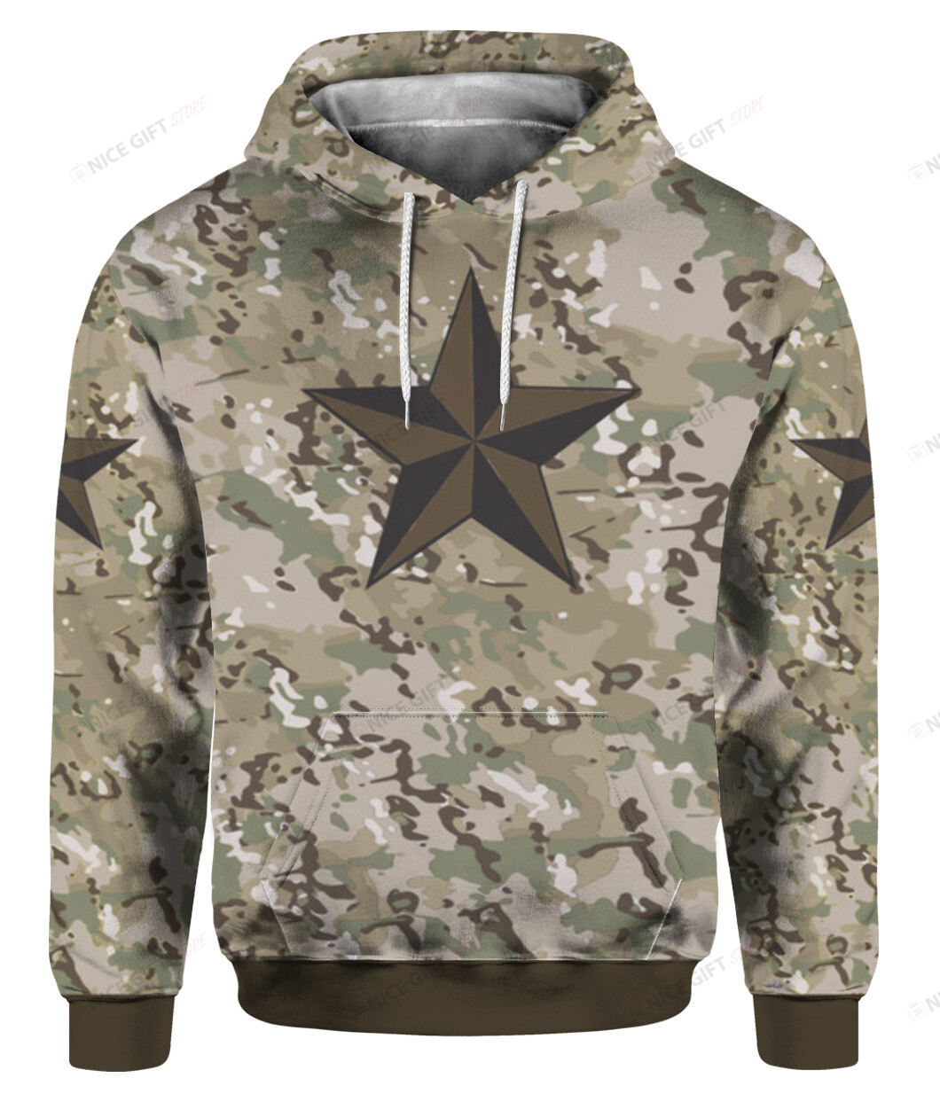 Lone Star Camouflage 3D Hoodie Gift For Fans