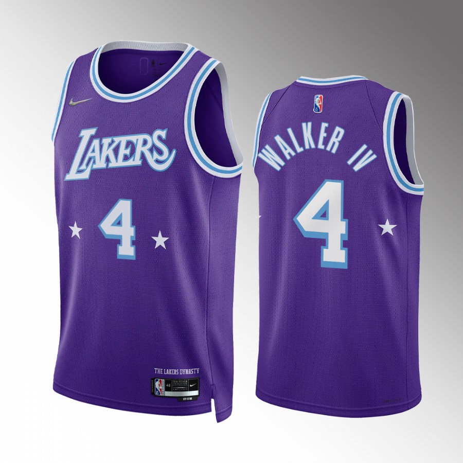 Lonnie Walker IV Los Angeles Lakers Purple City Edition #4 Jersey 2022 Trade