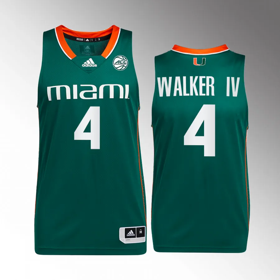 Lonnie Walker IV Miami Hurricanes College Men's Green Jersey