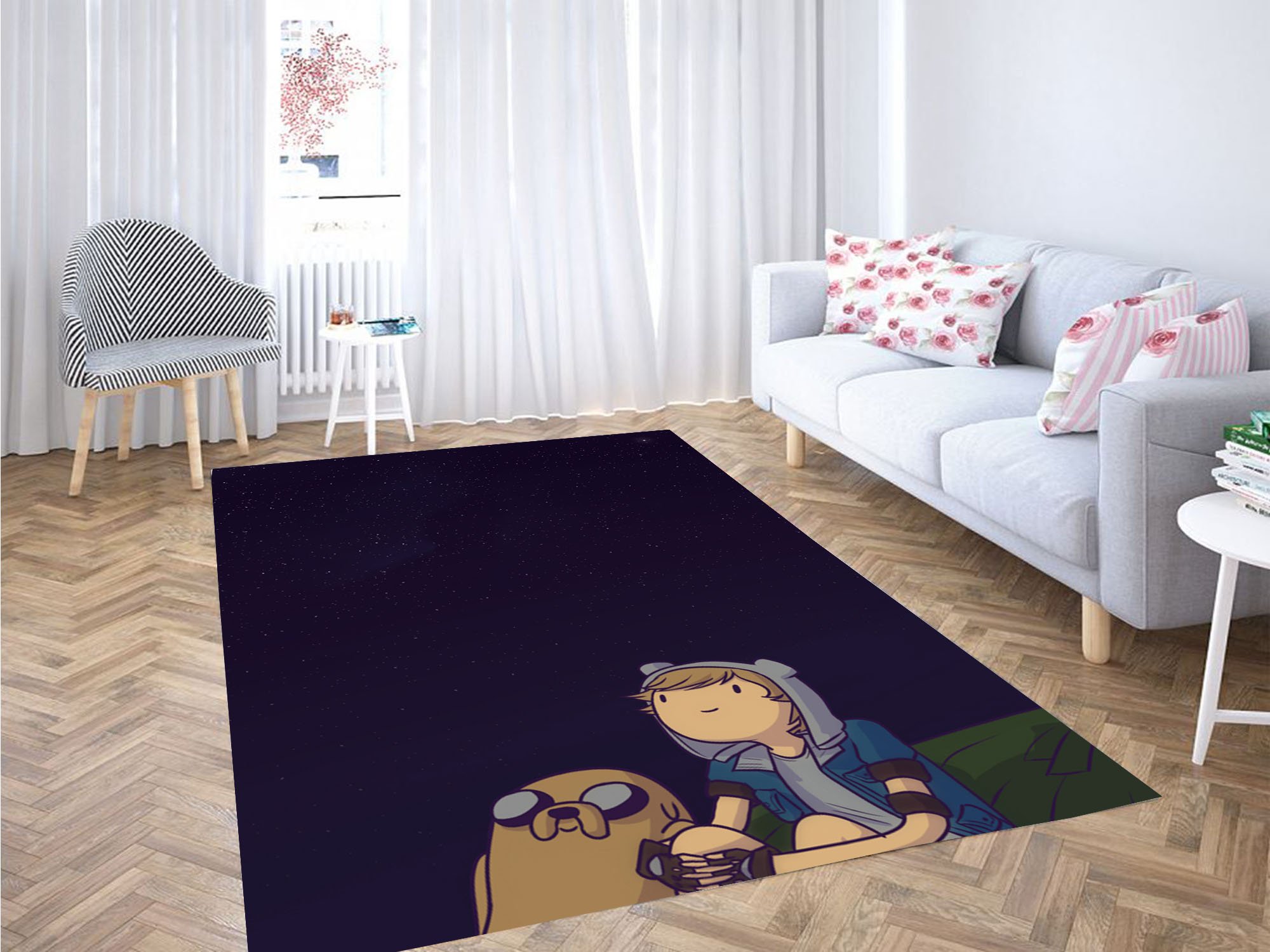 Look Sky Adventure Time Carpet Rectangle Rug