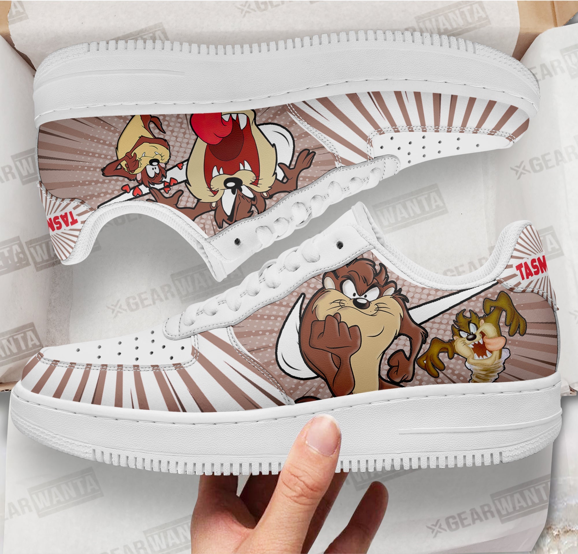 Looney Tunes Lola Tasmanian Air Sneakers Custom