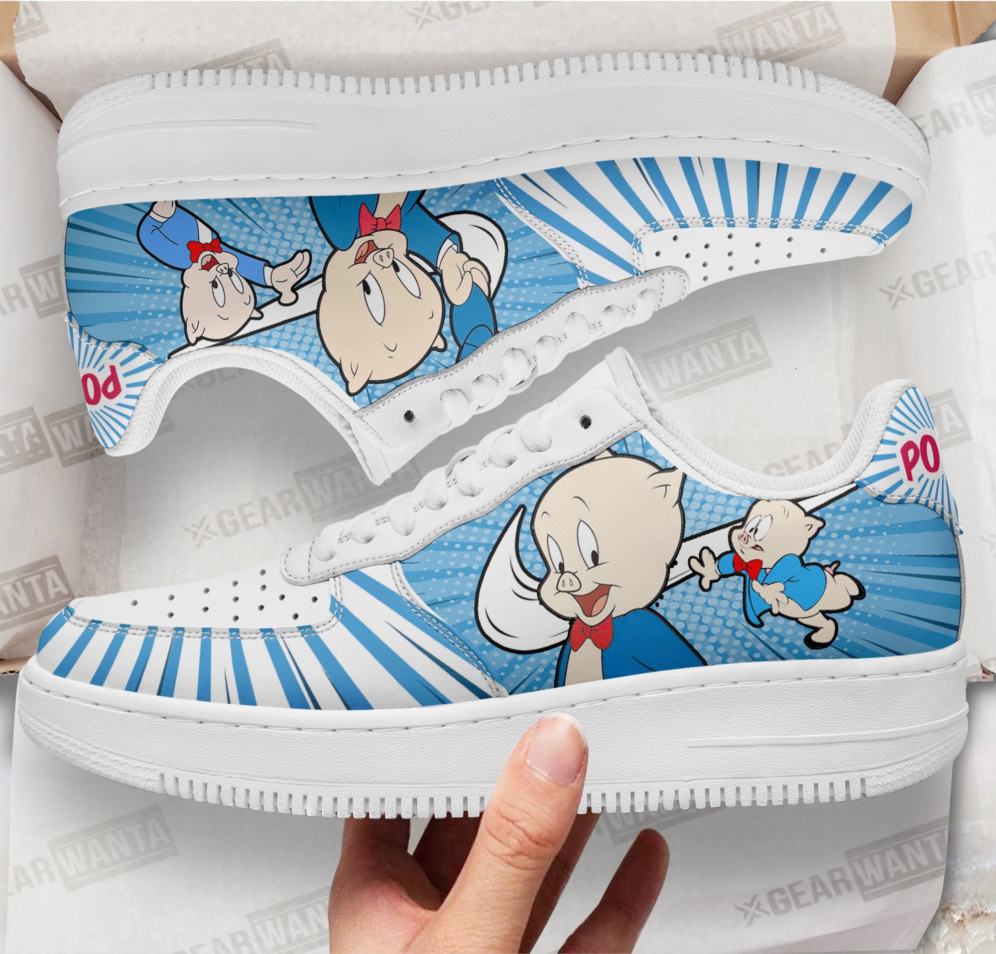 Looney Tunes Porky Air Sneakers Custom