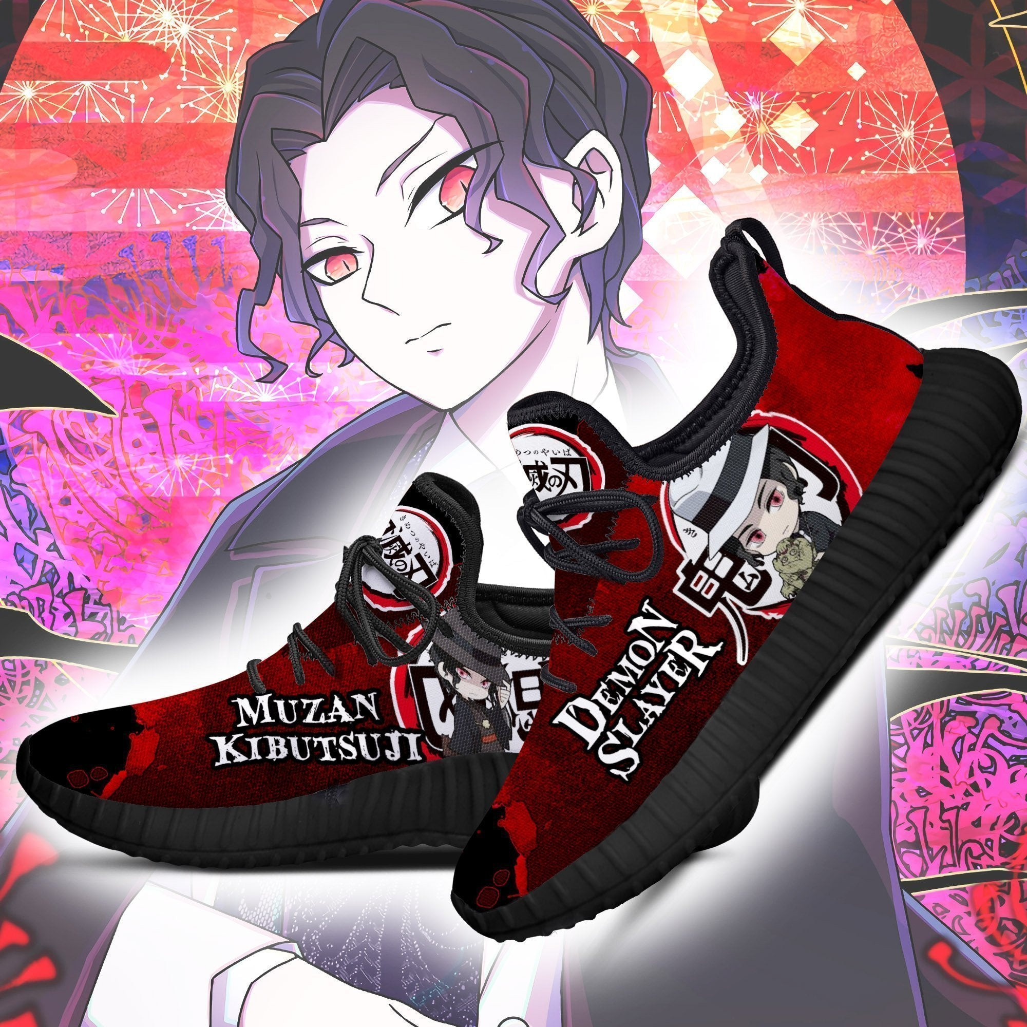 Lord Muzan Kibutsuji Reze Shoes Demon Slayer Anime Sneakers Fan Gift Idea
