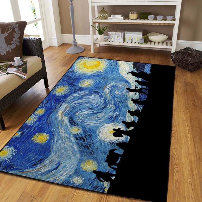 Lord Of The Rings Starry Night Area Rectangle Rug